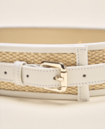 Ceinture Cuir & Raphia (T 40 - 42) – Image 2