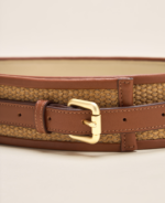 Ceinture Cuir & Raphia (T 40 - 42) – Image 4