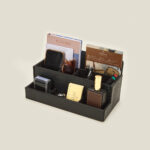 Organisateur de Bureau Clarté en  Cuir Croco