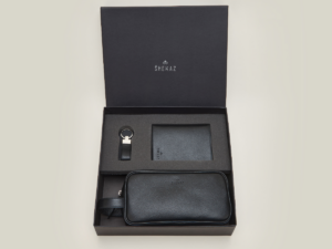 coffret alysse en cuir gainé noir