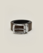 Ceinture Cuir Réversible Noir Lisse et Marron Lisse