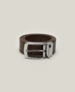 Ceinture Cuir Réversible : Marron Grainé et Marron Lisse – Image 2