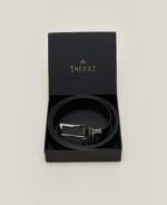 Ceinture Cuir Réversible : Noir Grainé et Noir Lisse