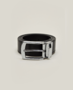 Ceinture Cuir Réversible : Noir Grainé et Noir Lisse – Image 2