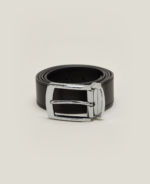 Ceinture Cuir Réversible : Noir Grainé et Noir Lisse