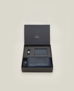 coffret alysse en cuir gainé bleu marine