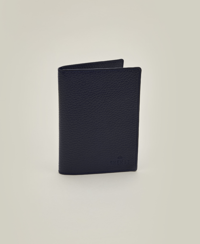 coffret alysse en cuir gainé bleu marine