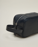 trousse fello cuir grainé bleu marine