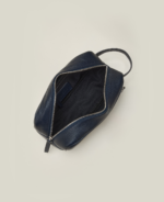 trousse fello cuir grainé bleu marine