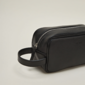 trousse fello cuir grainé noir