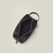 trousse fello cuir grainé noir