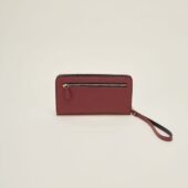 portfeuille crocus cuir graine rose fonce