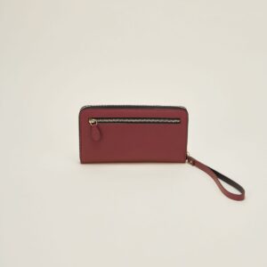 portfeuille crocus cuir graine rose fonce