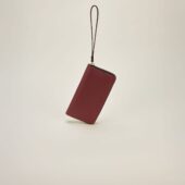 portfeuille crocus cuir graine rose fonce