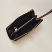 portfeuille crocus cuir graine rose fonce