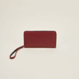 portfeuille crocus cuir graine rouge