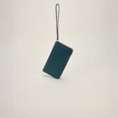 portfeuille crocus cuir lisse bleupetrole