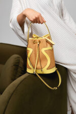 Soleya Jaune – Sac bourse en fibres naturelles et cuir pleine fleur – Image 8
